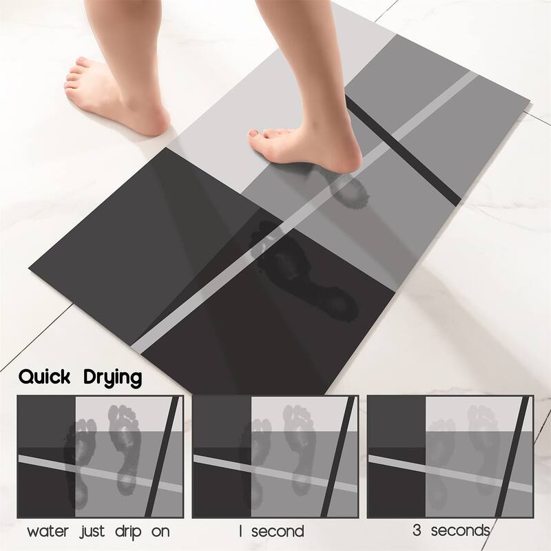 Bath Mat Rug-Thin Quick Dry