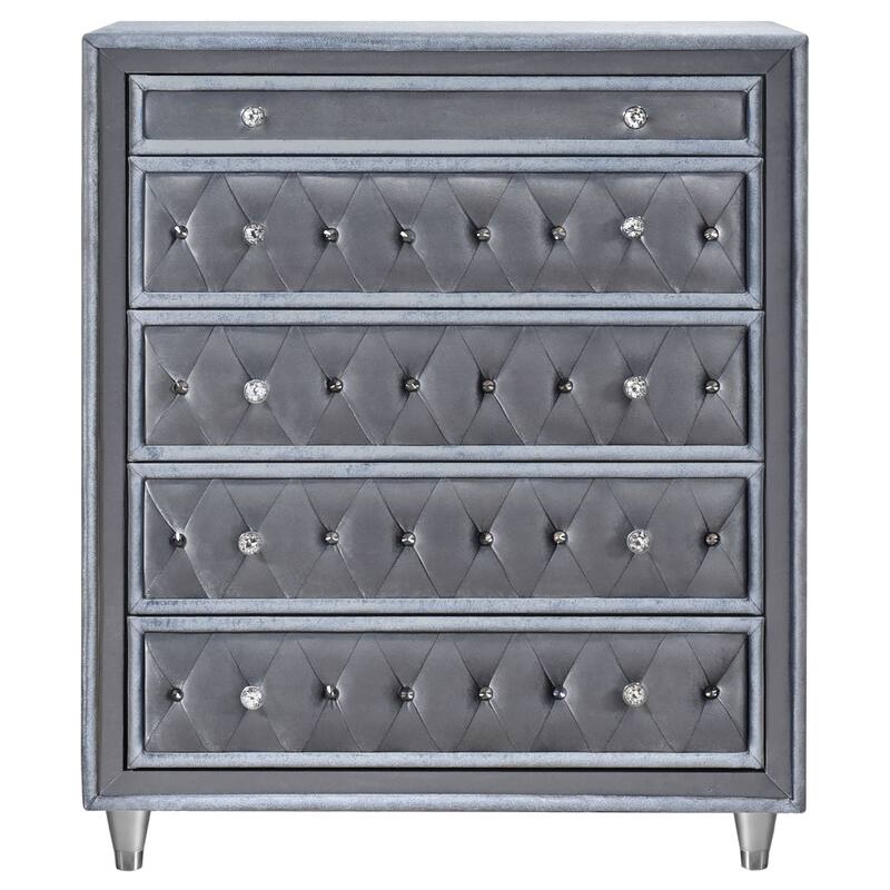 Antonella Modern Classic 5-drawer Upholstered Bedroom Chest