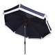 preview thumbnail 16 of 34, SAFAVIEH Milan 9ft Round Outdoor Patio Umbrella with Fringe Trim - UV Resistant, Crank Lift & Button Tilt