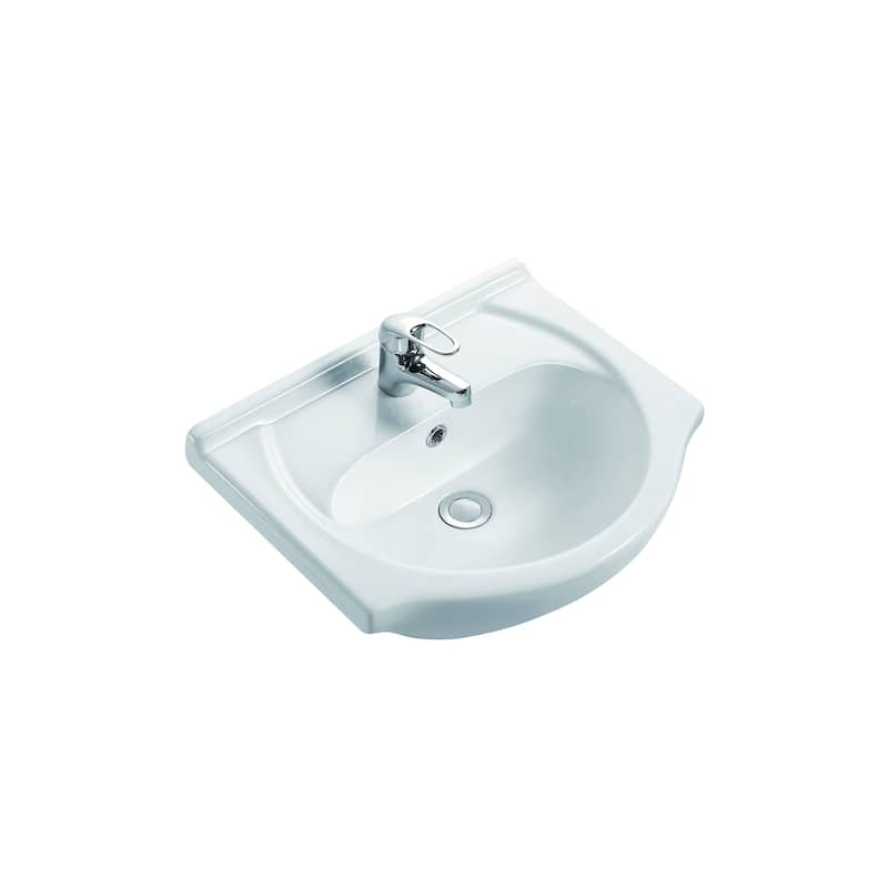 Capri 20" Wall-Hung Ceramic Top in White