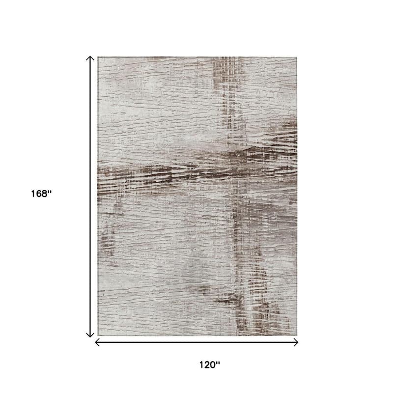 HomeRoots Striped Transitional Rectangle Outdoor Rug