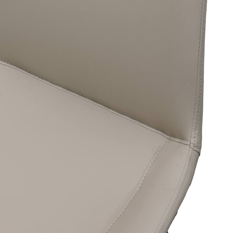 PU Leather Dining Chair with Metal Legs, Modern Upholstered Chair Set of 2 for Kitchen, Restaurant, Living, Meeting Room