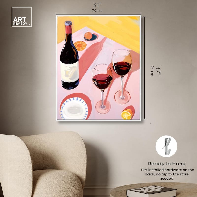 Summer Wine table Canvas by Art Remedy