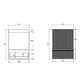 preview thumbnail 31 of 29, 20 inch MDF Single Sink Freestanding Bath Vanity with White Ceramic Top - 20" x 14"