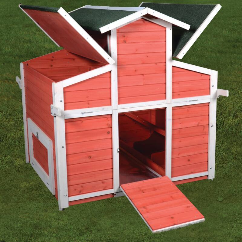 Little Red Hen Big Red Barn Chicken Coop for up to 12 Chickens Bed