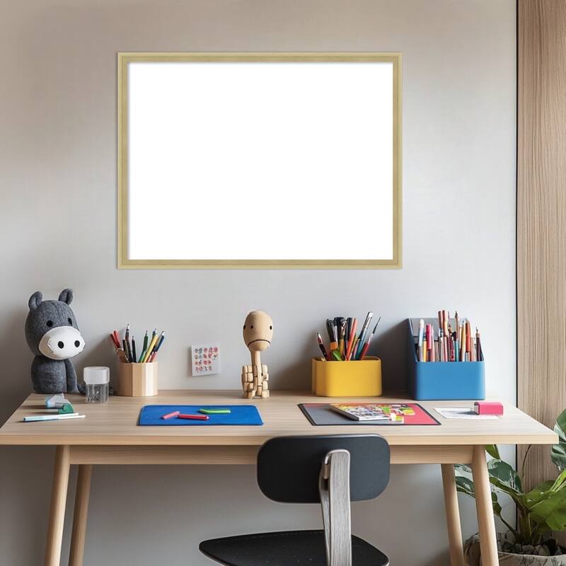 Amanti Art Lucie Black Framed Dry Erase Magnetic Board