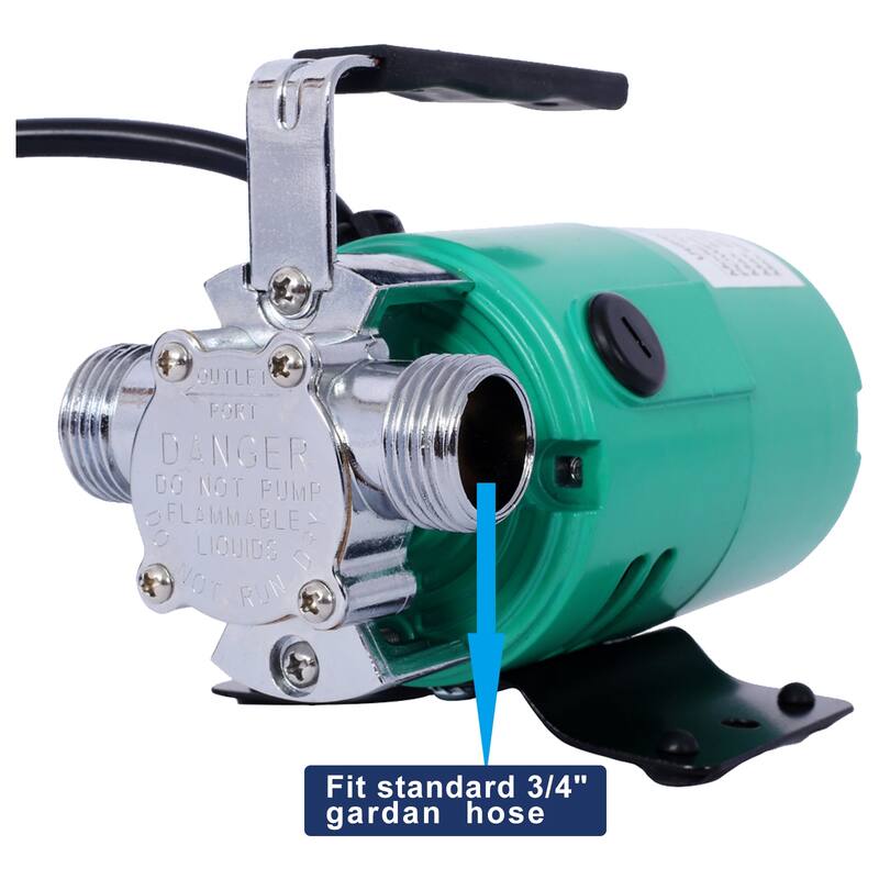 Portable Electric Utility Pump with 6' Water Hose Kit - Green