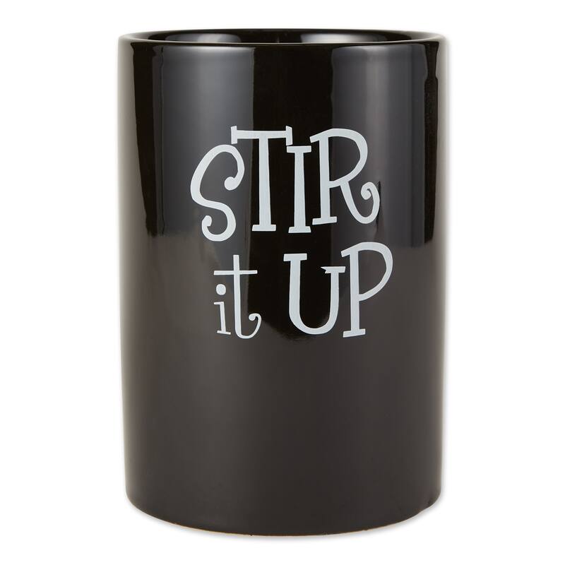 DII Stir It Up Ceramic Utensil Holder - Black
