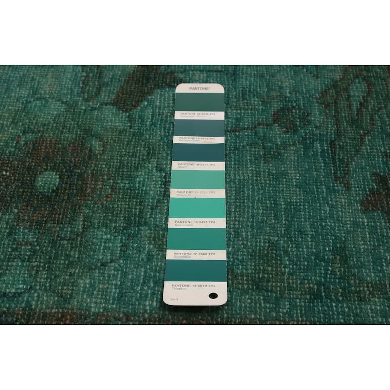 ECARPETGALLERY Hand-knotted Vibrance Teal Wool Rug - 9'0 x 11'7