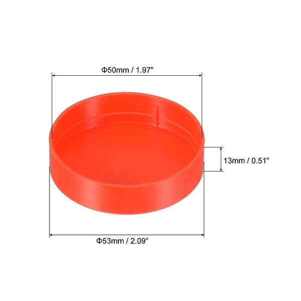 50mm ID Pipe End Caps, 10 Pack Round Tubing Insert Pipe Cover, Red