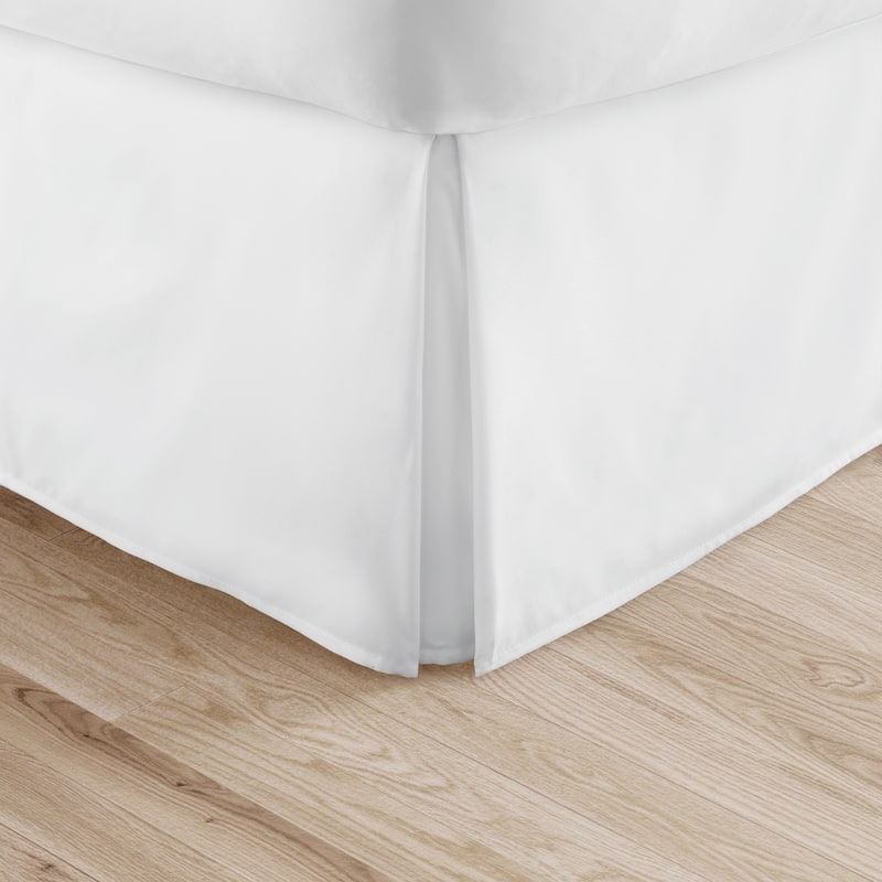 Becky Cameron Pleated 14-inch Drop Bed Skirt - California King - White