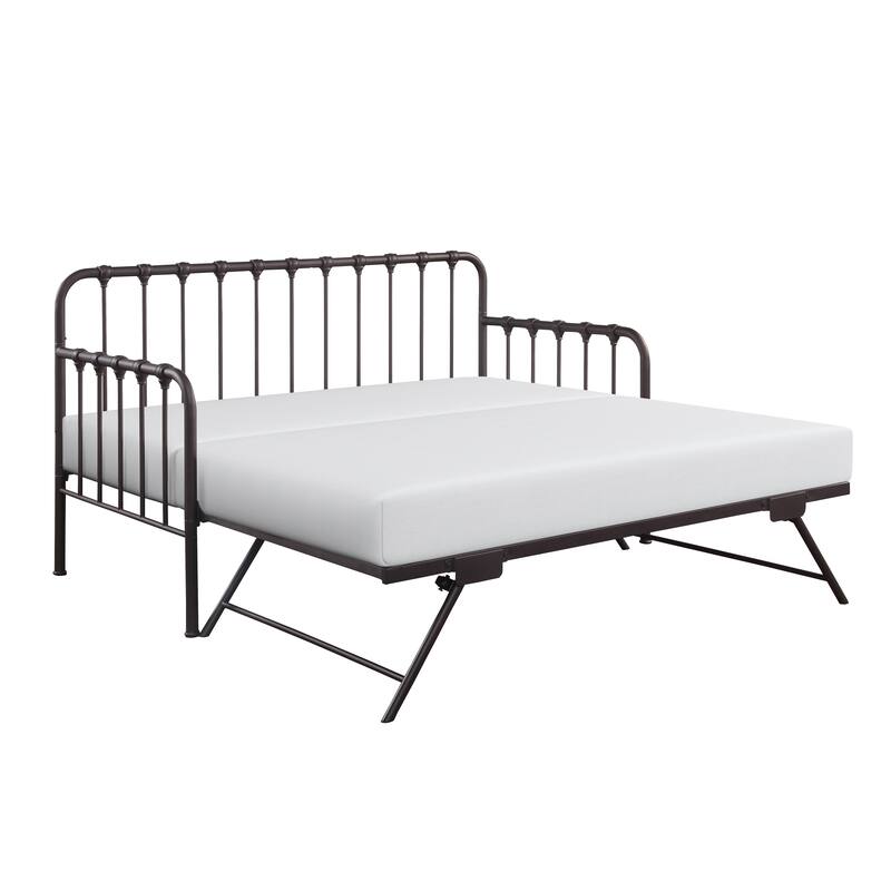 Eury Open Frame Metal Daybed with Lift-Up Trundle
