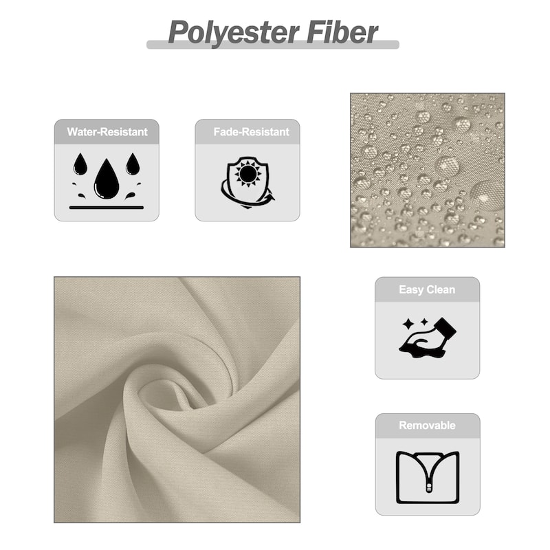 Aoodor 4Pcs Outdoor Cartridge High Back Dining Chair Cushion Set