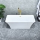 preview thumbnail 16 of 20, Altair Carani 65" x 28" Flatbottom Freestanding Acrylic Soaking Bathtub in Glossy White with Drain and Overflow