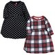 preview thumbnail 1 of 0, Hudson Baby Toddler Girl Cotton Dresses, White Tartan 2T - White Tartan