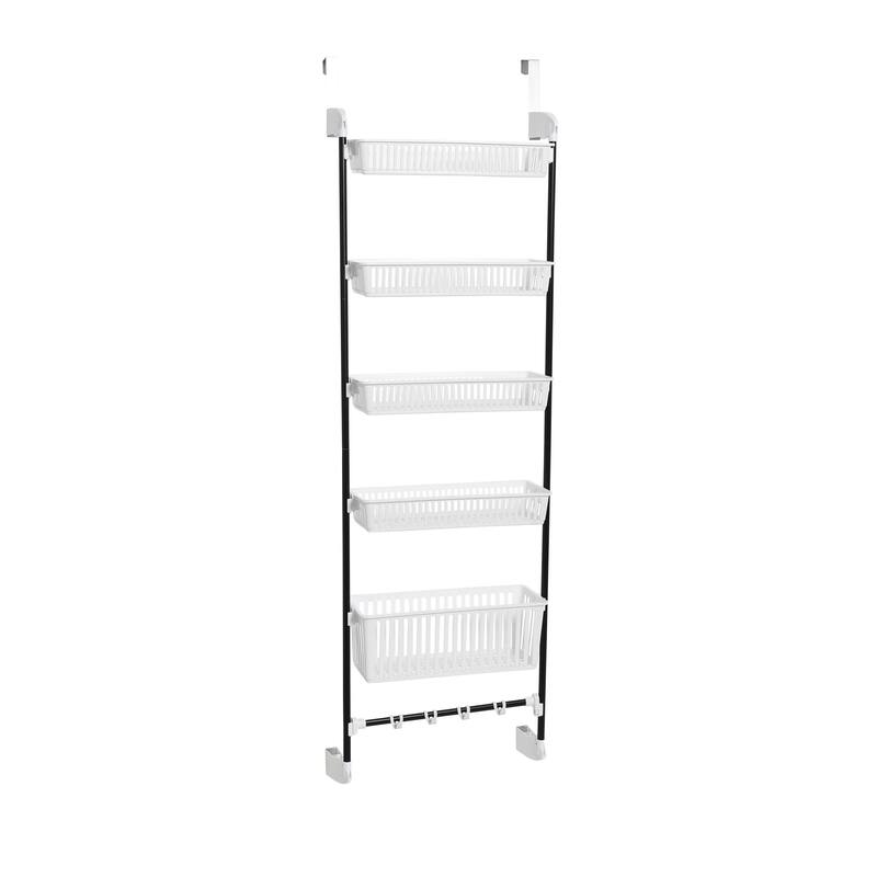 Household Essentials Over the Door Basket Storage Rack - 5 Basket