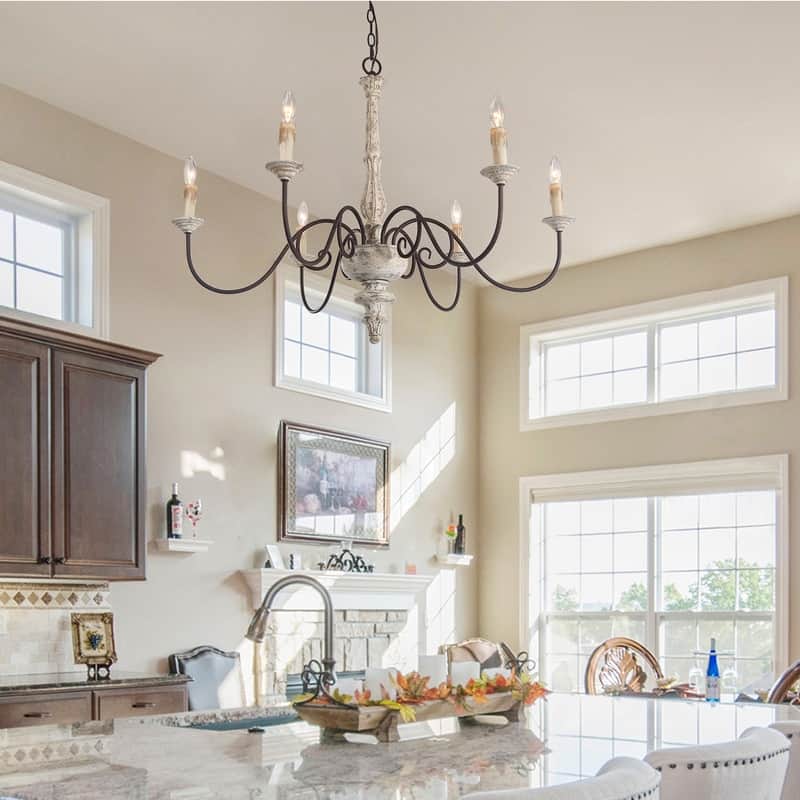The Gray Barn 6-Light Farmhouse French Country Chandelier for Dining Room - D39"* H38"