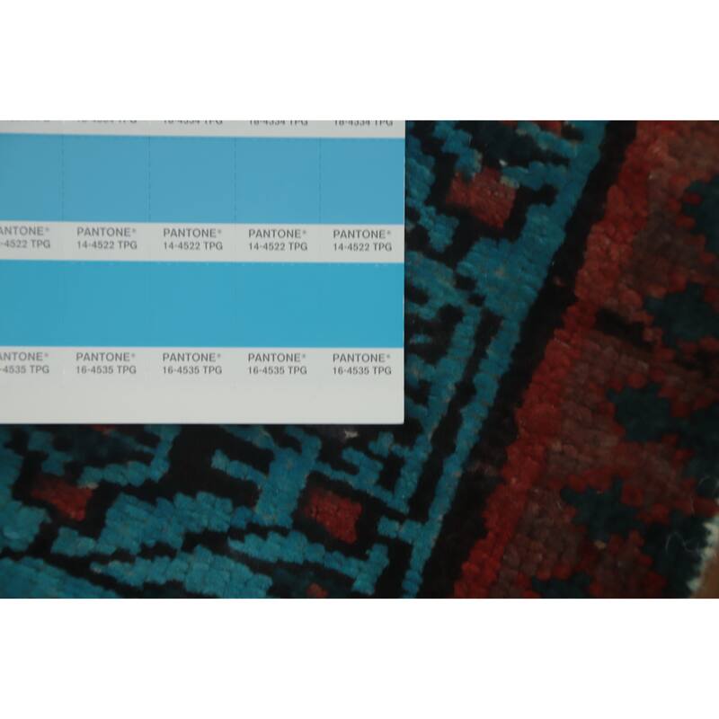 Hand Knotted Oriental 100% Wool Carpet Traditional Tribal Red Ardebil Runner Rug - 10' 7'' X 3' 4''