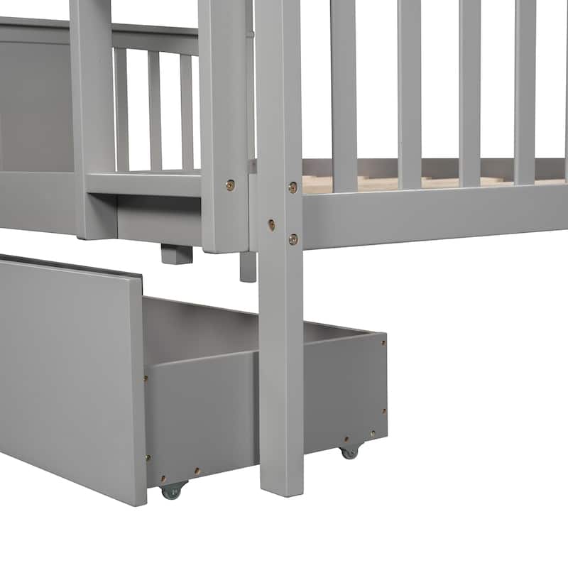 Bunk Bed with Drawers and Ladder