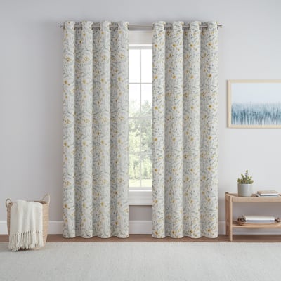Eclipse Dutchess Botanical 100% Blackout Lined Curtain, 1 Panel