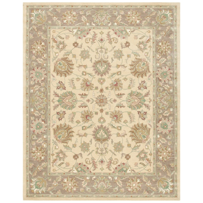 SAFAVIEH Handmade Heritage Kimono Traditional Oriental Wool Rug - 8'3" x 11' - Ivory/Brown