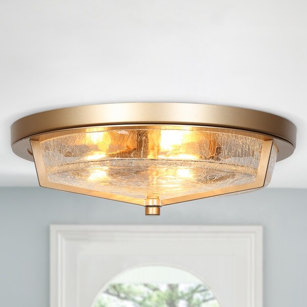 Glam flush mount light top
