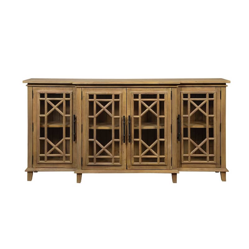 Furniture Classics Wood Charleston Buffet with Glass Doors