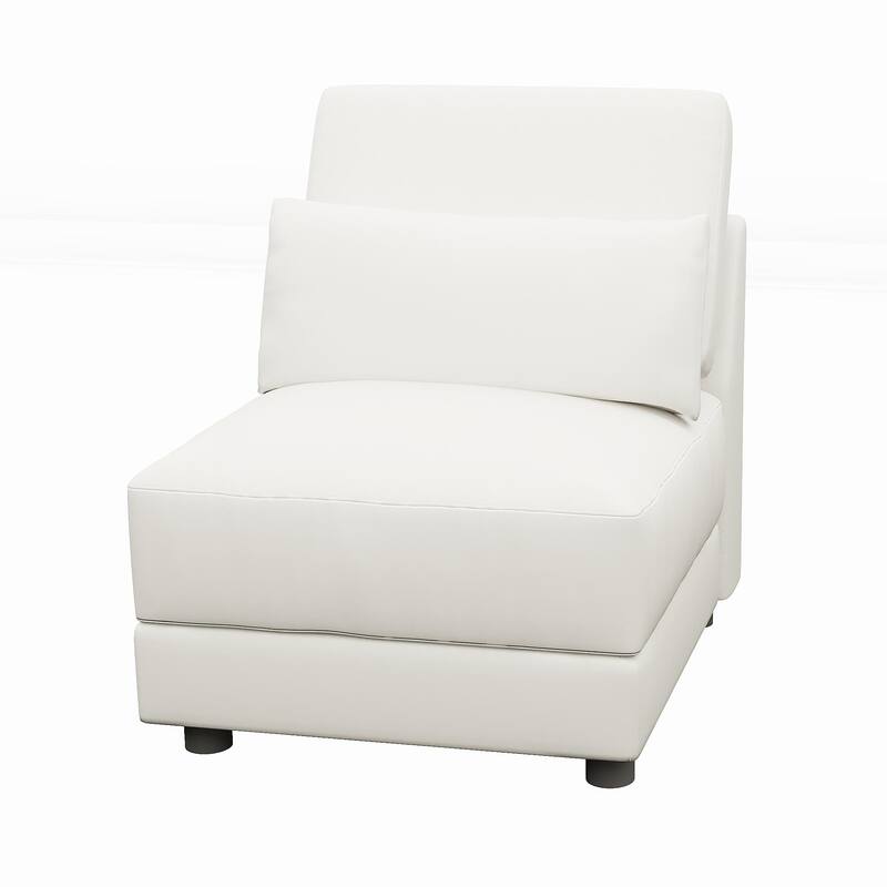 SUGIFT 5 Piece Versatile Linen Fabric Modular Sectional Sofa Set