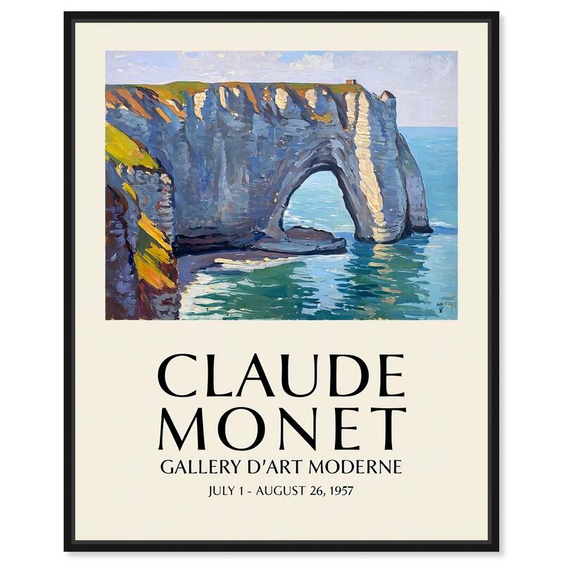 Seascape at Etretat Canvas by Art Remedy - Black - 36" x 45"