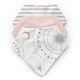 preview thumbnail 1 of 4, Star and Moon Collection Fabric Bandana Baby Bibs (3 Pack Set) - Blush Pink Gold and Grey Celestial Sky Stars Shabby Chic