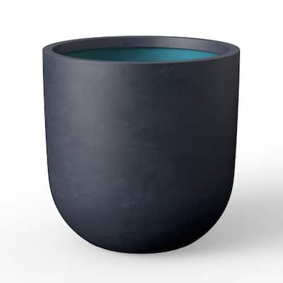 Concrete Round Planter Flower Pot with Drainage Holes