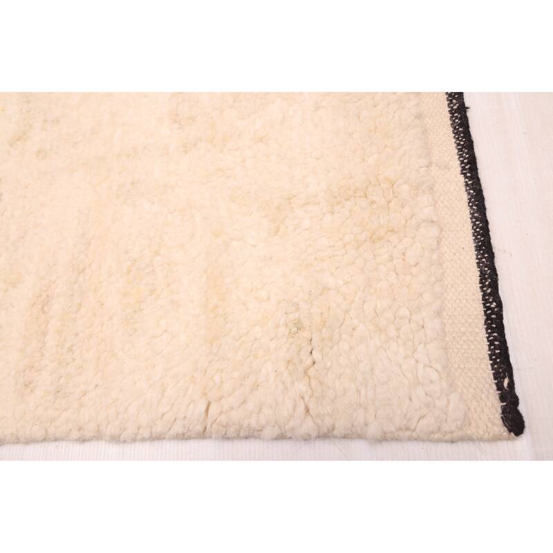 ECARPETGALLERY Hand-knotted Looma Cream Wool Rug - 8'1 x 10'2