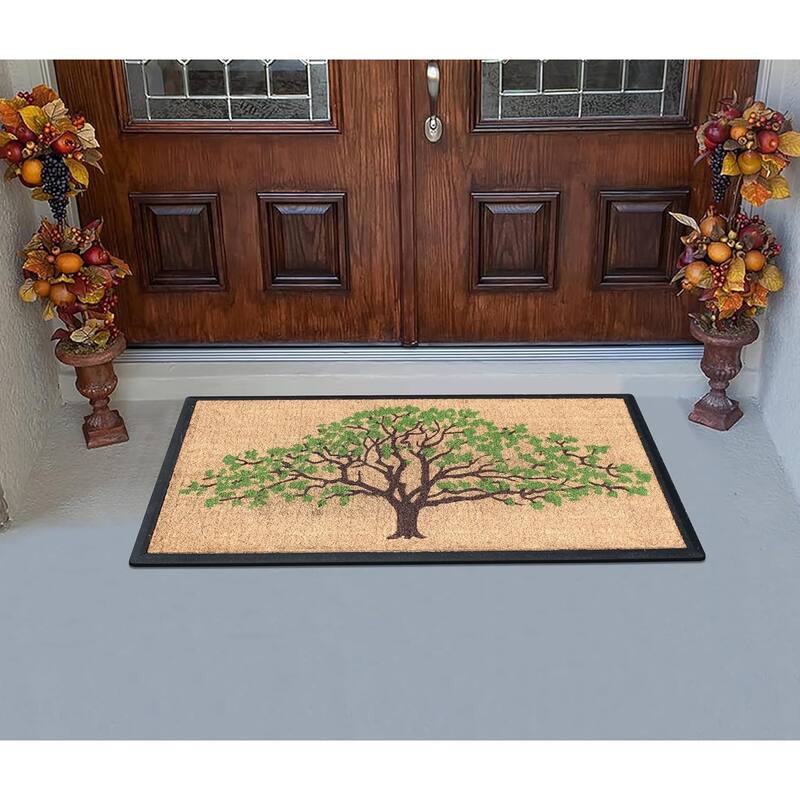A1HC Natural Coir & Rubber Door Mat, 30x48, Thick Durable Doormats for Outdoor Entrance