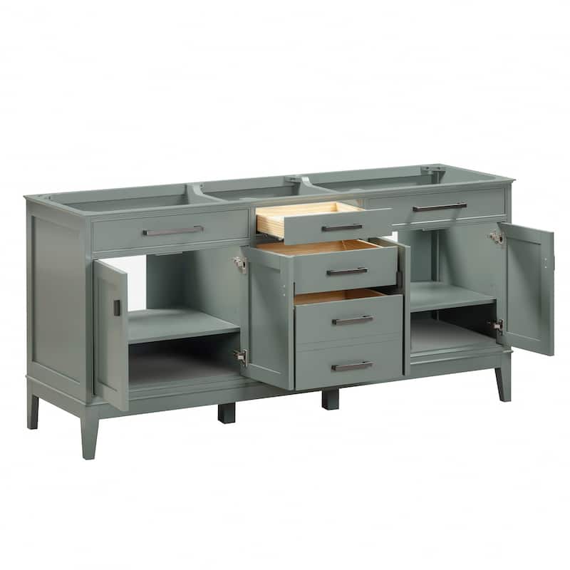 Madison 72 in. Double Bathroom Vanity Cabinet - 72"W x 21"D