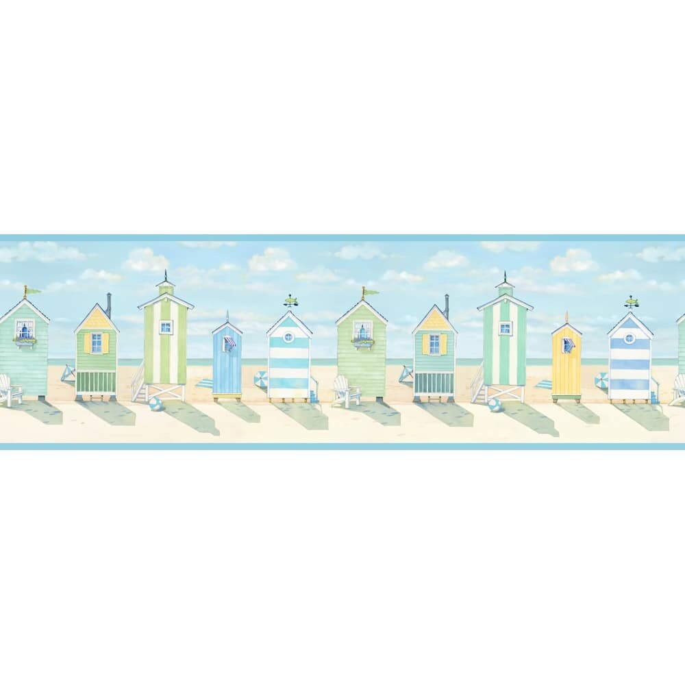 Shop Brewster Dlr53522b Brighton Aqua Beach Cottage Border