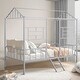 preview thumbnail 6 of 13, Metal Twin-Size Loft Bed with House Design Silver