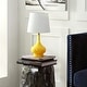 preview thumbnail 3 of 1, SAFAVIEH Kids Lighting 18-inch Amy Yellow Mini Gourd Table Lamp - 9"x9"x17.5"