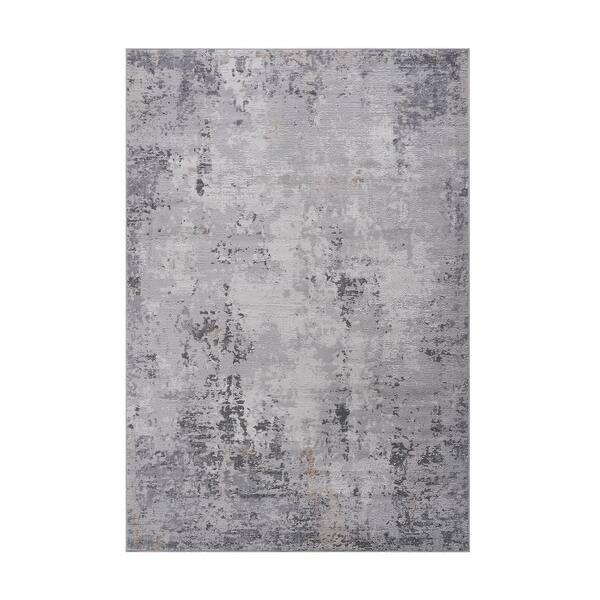 slide 2 of 7, LOOM & LUXE Collection 6X9 Ivory/Sand/Abstract Non-Shedding Area Rug - 93" D x 79" W x 0.35" H