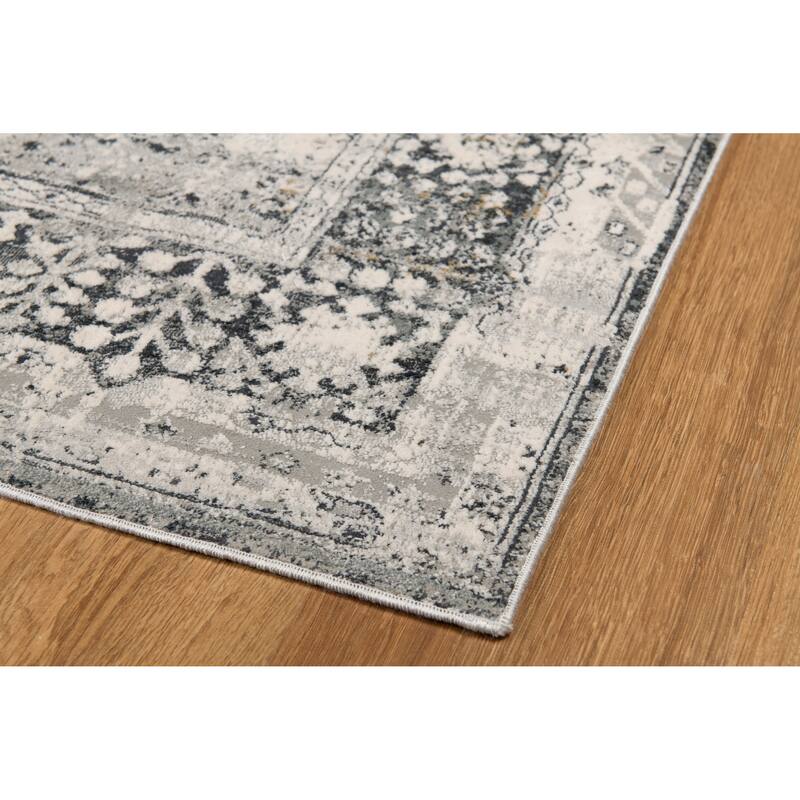 Christian Collection Grey/Cream Area Rug