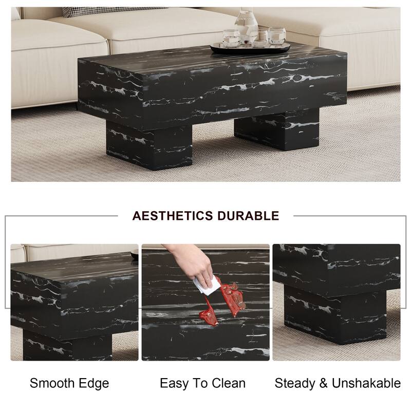 Modern Simple Texture Sticker MDF Coffee Table