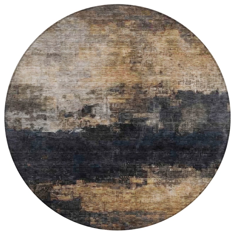 Machine Washable Indoor/ Outdoor Contemporary Chantille Rug
