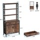 preview thumbnail 7 of 5, 4 Shelf Tall Bookshelf with Drawer and Cabinet, 68-inch Bookcase with Doors, Book Shelves Storage Cabinet Display Rack