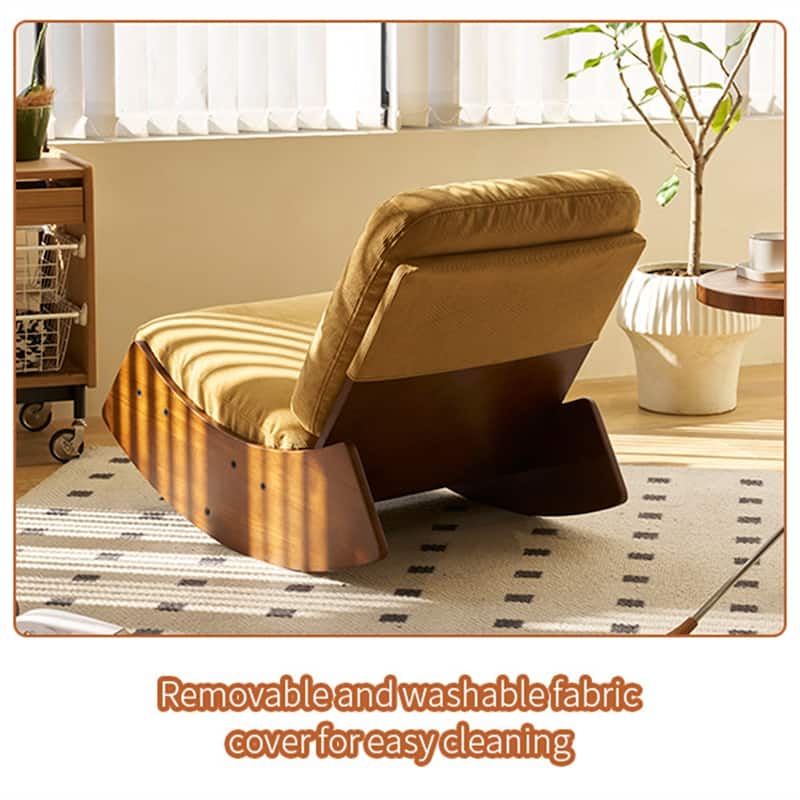 High Quality Comfortable Upholstery Solid Wood Glider Rocking Chair