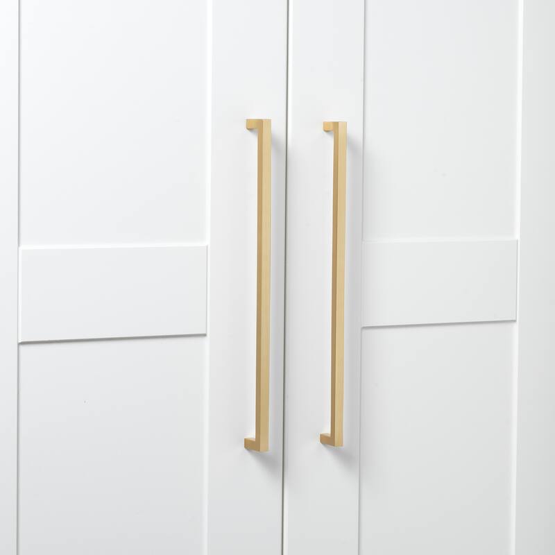 GlideRite 12.63 Inch Center to Center Solid Square Bar Pull Cabinet Hardware Handle