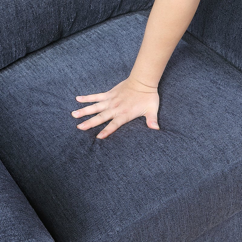 Diboll 80.5" Chenille Living Room Sofa - Wood Finish Exposed Feet