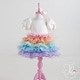 preview thumbnail 5 of 6, Special Occasion Dress with Multi Color Tutu Skirt for Baby 0 - 3 Months