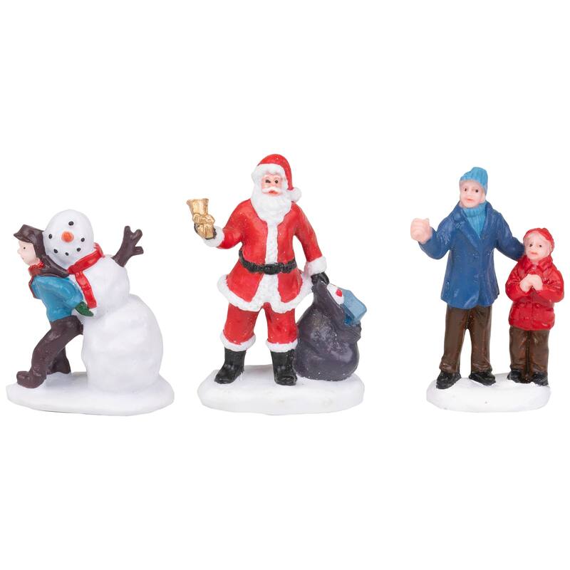 LED Lighted Mini House and Figures Village Set - 12-Piece