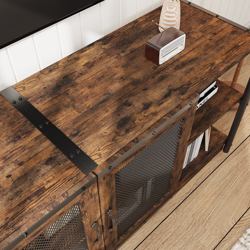 63" TV Stand Farmhouse Style TV Console Table