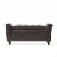 preview thumbnail 14 of 17, Alden Tufted Faux Leather Armed Storage Ottoman Bench by Christopher Knight Home