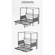 preview thumbnail 6 of 10, Modern Twin Canopy Bed Frame with 3 Under-Bed Storage Drawers/Trundle,with LED and a Charging Station,Guardrail-Style Enclosures